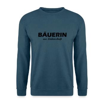 Bäuerin aus Leidenschaft - Unisex Pullover - Indigoblau - Vorne