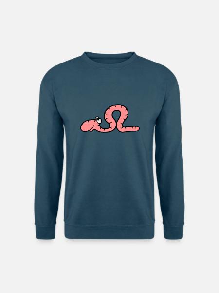lustiger comic wurm - Unisex Pullover - Indigoblau
