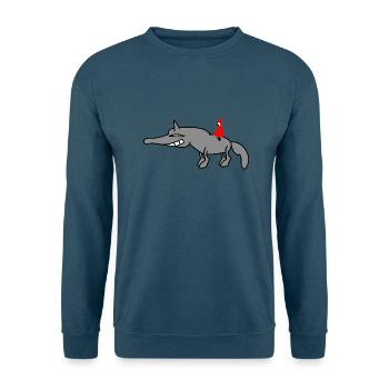 Wolf mit Rotkäppchen - Unisex Pullover - Indigoblau - Vorne