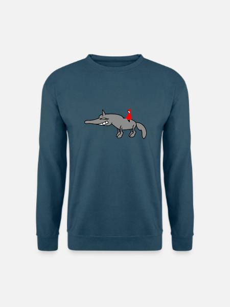 Wolf mit Rotkäppchen - Unisex Pullover - Indigoblau