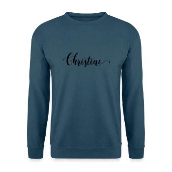 (christine) - Unisex Pullover - Indigoblau - Vorne