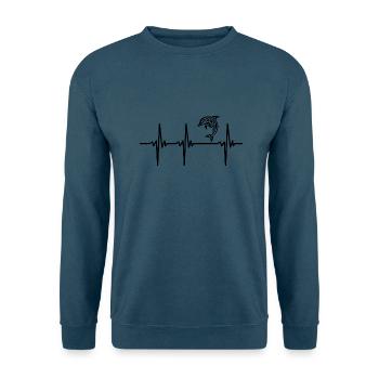 Herzschlag für knuffige Delfine - Unisex Pullover - Indigoblau - Vorne