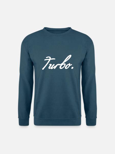 Turbo weis - Unisex Pullover - Indigoblau