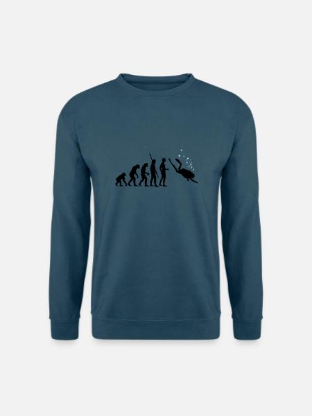 evolution_taucher_c_2c - Unisex Pullover - Indigoblau