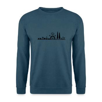Skyline - Italien Essen - Unisex Pullover - Indigoblau - Vorne