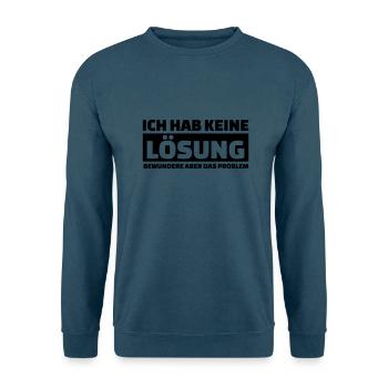 Keine Lösung - Unisex Pullover - Indigoblau - Vorne