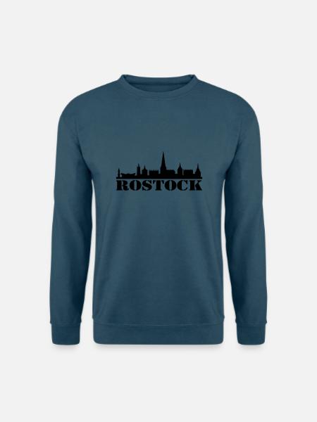 Skyline Rostock - Unisex Pullover - Indigoblau