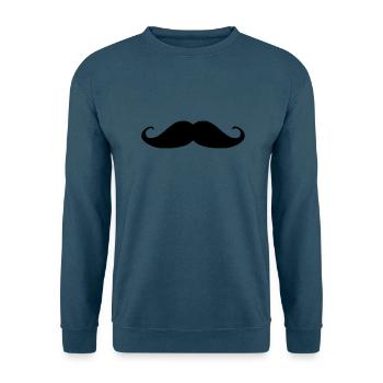Moustache - Unisex Pullover - Indigoblau - Vorne