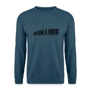 Barcode Evolution - Unisex Pullover - Indigoblau - Vorne