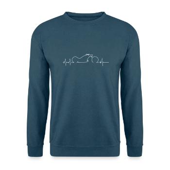 Herzschlag Chopper - Unisex Pullover - Indigoblau - Vorne