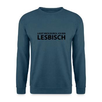 lesbisch - Unisex Pullover - Indigoblau - Vorne