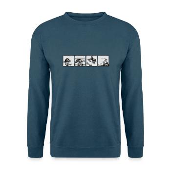 rasta skateboard - Unisex Pullover - Indigoblau - Vorne