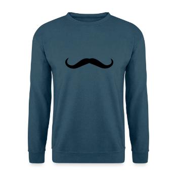 Schnurrbart - Unisex Pullover - Indigoblau - Vorne