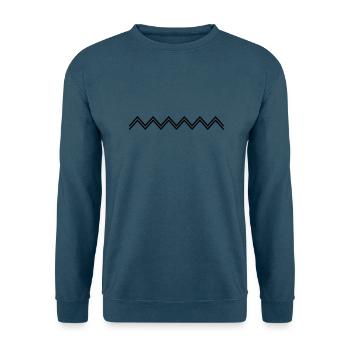 zwei Zickzack - Unisex Pullover - Indigoblau - Vorne