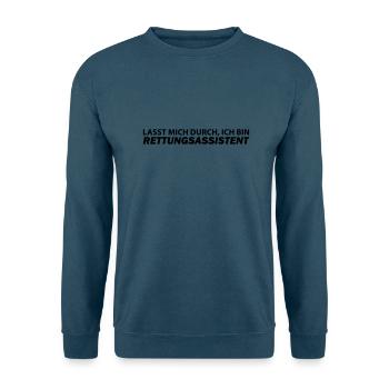 lasst mich durch, ich bin rettungsassistent - Unisex Pullover - Indigoblau - Vorne