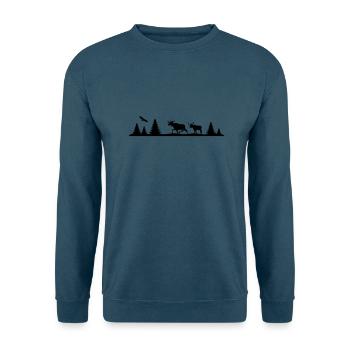 Landschaft - Schweden, Norwegen - Unisex Pullover - Indigoblau - Vorne