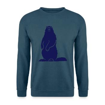 Murmeltier Alpen Alps Berge Groundhog Erdhörnchen - Unisex Pullover - Indigoblau - Vorne