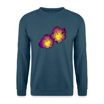 flowers blumen spring garden garten - Unisex Pullover - Indigoblau - Vorne