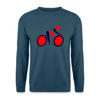 bicycle mountain bike cyclist mountainbike fahrrad - Unisex Pullover - Indigoblau - Vorne