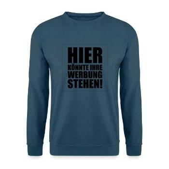 Hier könnte Ihre Werbung - Unisex Pullover - Indigoblau - Vorne