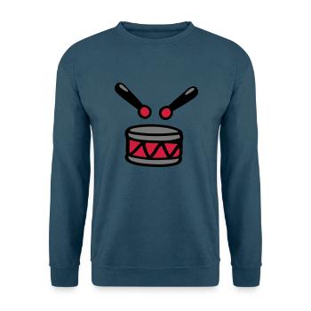 Trommel 3 - Unisex Pullover - Indigoblau - Vorne