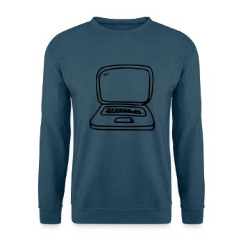 Laptop,Computer,Anzeige,Internet,digital,tragbar - Unisex Pullover - Indigoblau - Vorne