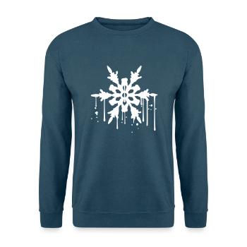 nass graffiti tropfen geschmolzen kuehl winter kal - Unisex Pullover - Indigoblau - Vorne