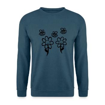 Bienchen und Blümchen - Unisex Pullover - Indigoblau - Vorne