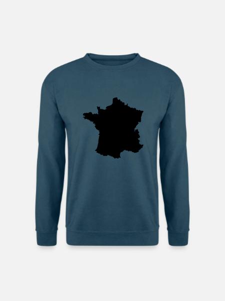 Frankreich Karte - Unisex Pullover - Indigoblau