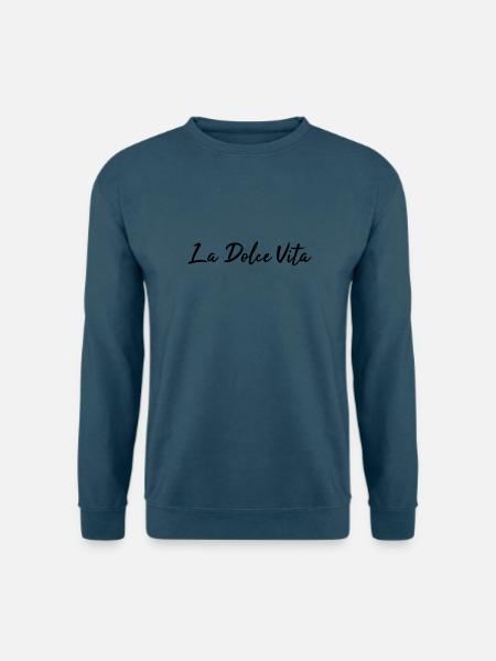 La Dolce Vita / Lifestyle Spruch - Unisex Pullover - Indigoblau