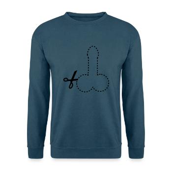 dashed_cut_out_penis_1c - Unisex Pullover - Indigoblau - Vorne
