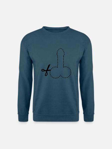 dashed_cut_out_penis_1c - Unisex Pullover - Indigoblau