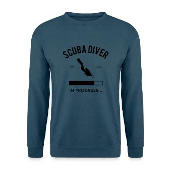 Scuba Diver in Progress - Unisex Pullover - Indigoblau - Vorne