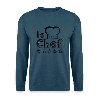 Le Chef Vater, Ehemann oder man Meister der Grill, - Unisex Pullover - Indigoblau - Vorne