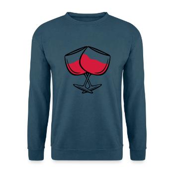 wine glasses - Unisex Pullover - Indigoblau - Vorne