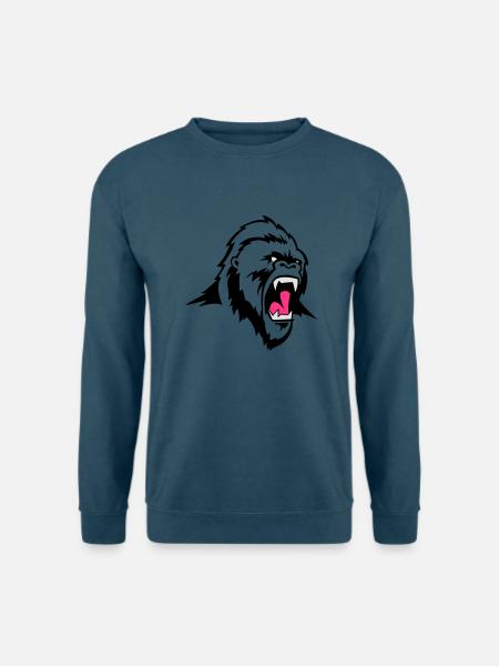 King Kong Head - Unisex Pullover - Indigoblau