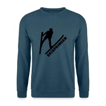 Skispringen - Unisex Pullover - Indigoblau - Vorne