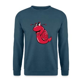 schnecke lustig kinder fröhlich - Unisex Pullover - Indigoblau - Vorne