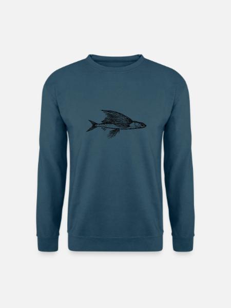 Fliegender-Fisch.png - Unisex Pullover - Indigoblau