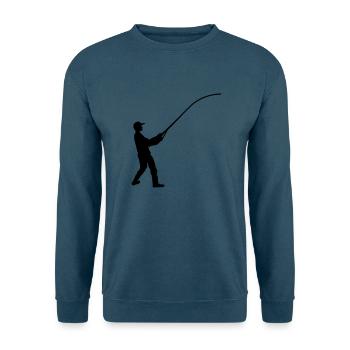 fishing man - Unisex Pullover - Indigoblau - Vorne