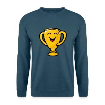 Smiley Goldtrophy Giggling - Unisex Pullover - Indigoblau - Vorne