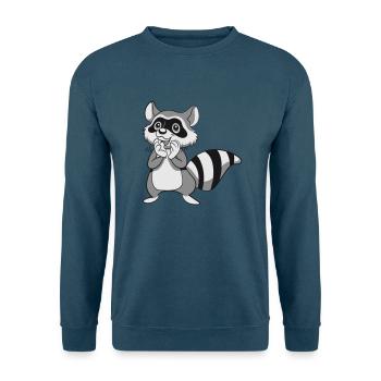 Waschbär lachen lächeln - Unisex Pullover - Indigoblau - Vorne