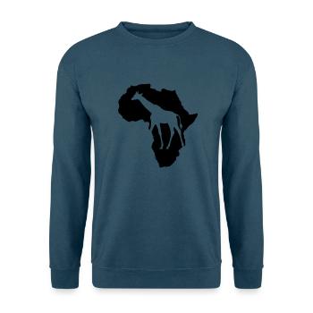 Giraffe Africa (Afrika) Spirit of Africa schwarzer - Unisex Pullover - Indigoblau - Vorne