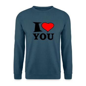 I love you - Unisex Pullover - Indigoblau - Vorne