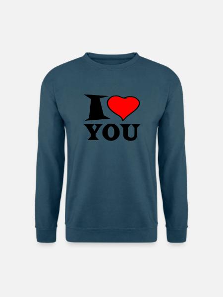 I love you - Unisex Pullover - Indigoblau