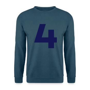 Vier 4 - Unisex Pullover - Indigoblau - Vorne