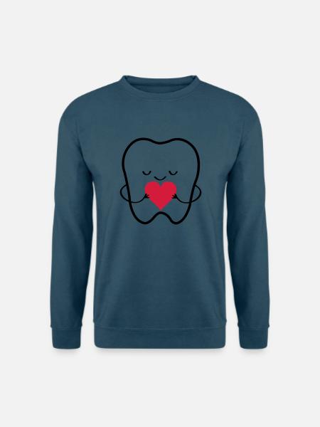 zahn_liebe_01 - Unisex Pullover - Indigoblau