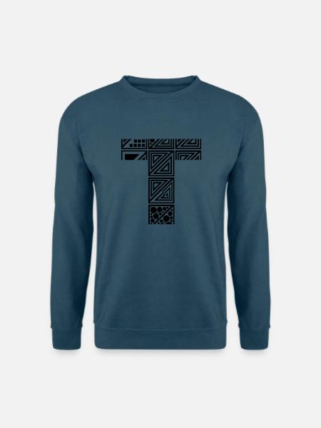 Buchstabe T - Unisex Pullover - Indigoblau