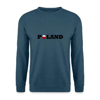 Poland / Polen - Unisex Pullover - Indigoblau - Vorne