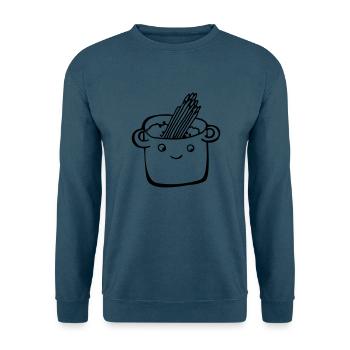 Spaghettikochtopf, Kochtopf, Spaghetti kochen, - Unisex Pullover - Indigoblau - Vorne